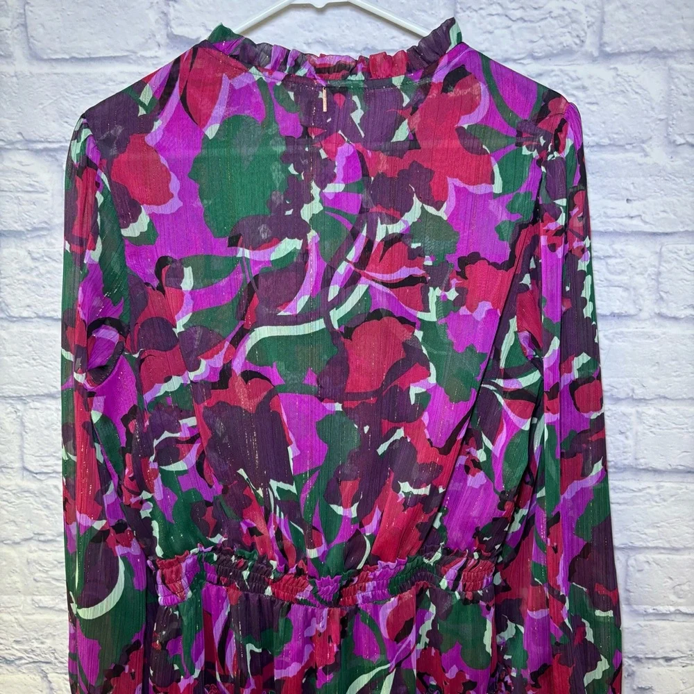 MISA Los Angeles Lorena mini dress Holiday Sparkle Abstract print Medium USA - Picture 5 of 16